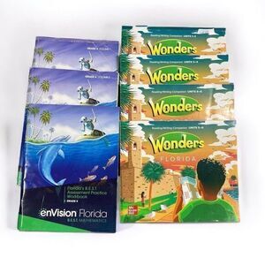 Grade 4 Woorkbook Lot Math Reading‎ Writing School Homeschool Workbooks Student